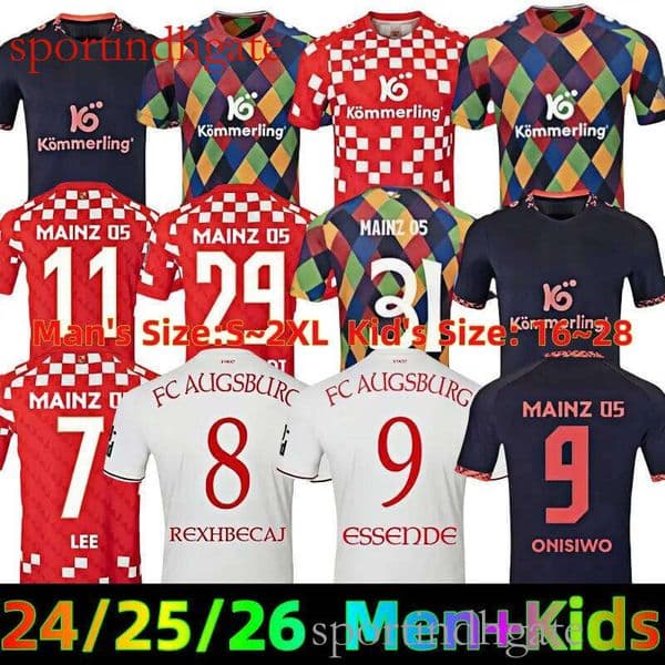 Deutschland Football 24/25/26 Mainz 05 Soccer Jersey Set: Burkardt, Kownacki, Augsburg, Essen