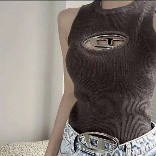 Dlys Top Womens Designer T Shirts Designer Clothe Woman Crop Y2k Tops Letter Print Tshirt D Tank Top Neck Short Sleeve Tees Women Clothes Solid Baic Blue D Top 320