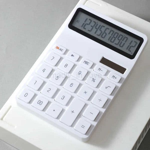 12-Digit Large LCD Display Calculator Standard Function Calculator with Solar Battery Dual Power For Home Basic Desktop Office M250718