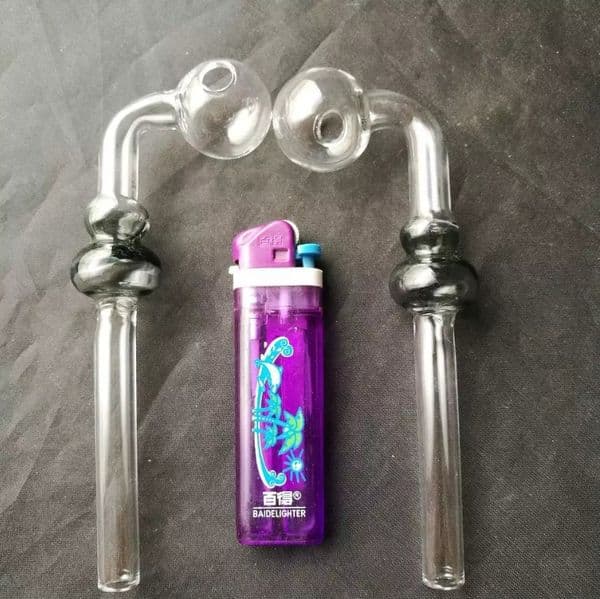 Double layer filter straight burner Wholesale Glass bongs Oil Burner Glass Pipes Water Pipes Oil Rigs Smoking Free Shiphjjh ping