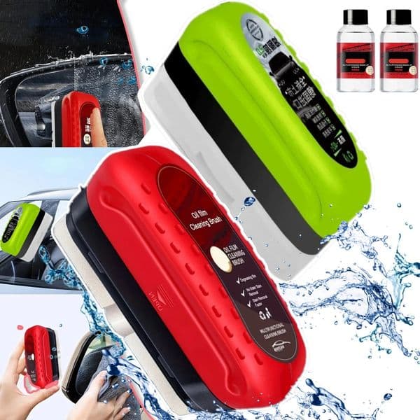 Car Glass Cleaner Cleaning Agent Powerful Windshield Cleaner Car Glass Sponge Cleaning Brush Water Spots Stain Auto Removal Oil 250714