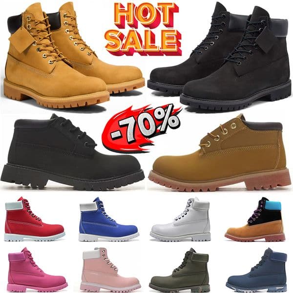 designer tims boots platform men sneakers women trainers winter booties Outdoor snow boot ankle black white khaki pink grey walking shoe