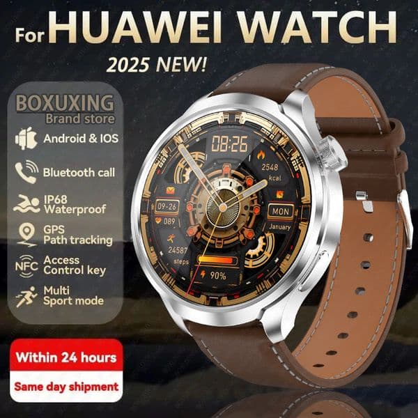 2026 New DK69 For Outdoor Sports Smart Watch Men AMOLED Screen NFC GPS Compass Heart rate Waterproof Bluetooth Call SmartWatch