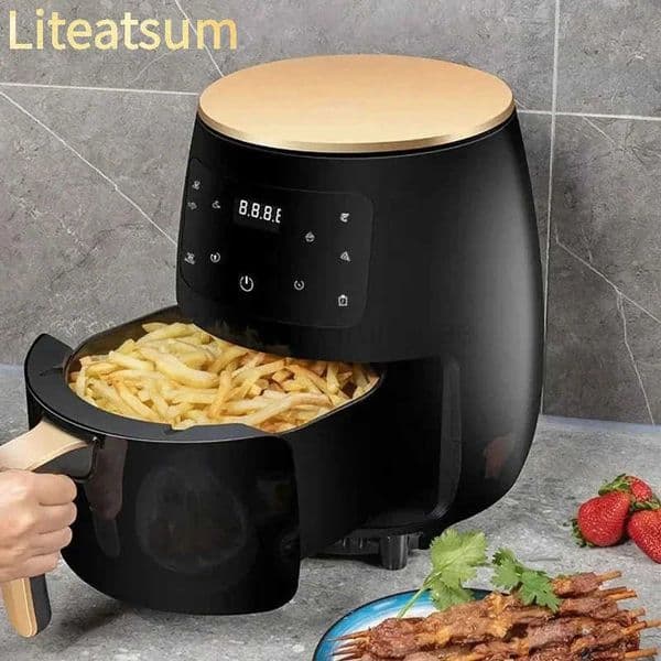 6L Large Capacity Digital Touch Air Fryer Multi Use Non Stick Energy Saving Easy Clean Oven For Household Kitchen Cooking T250718
