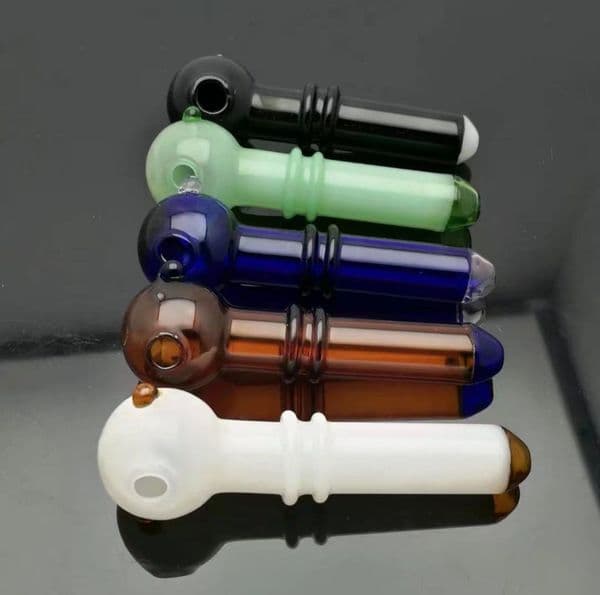 Hookahs Coloured Two Wheeled Artillery Pipe ,Wholesale Bongs Oil Burner Pipes Water Pipes Glass Pipe Oil Rigs Smoking