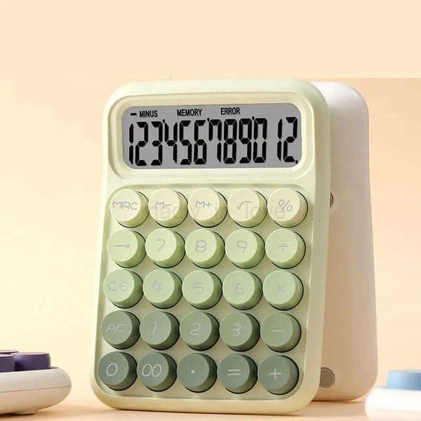Gradation Candy Portable Calculators Large Display Mechanical Dot Keyboard Back To School Supplies Students/Finance Stationery M250718