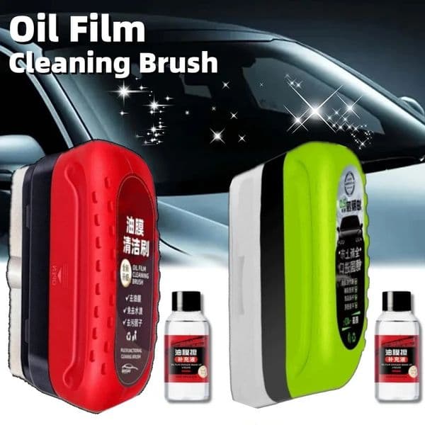 Car Glass Oil Film Cleaning Brush Agent Powerful Windshield Cleaner Rain Fog Proof Glass Sponge Water Spots Auto Removal Oil 250714