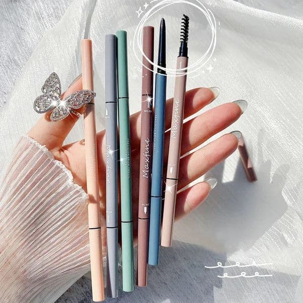 Maxfine Ultra Fine Triangle Eyebrow Pencil Precise Brow Definer Long Lasting Waterproof Morandi Cool Brown Eyebow Makeup 6 Color 250712