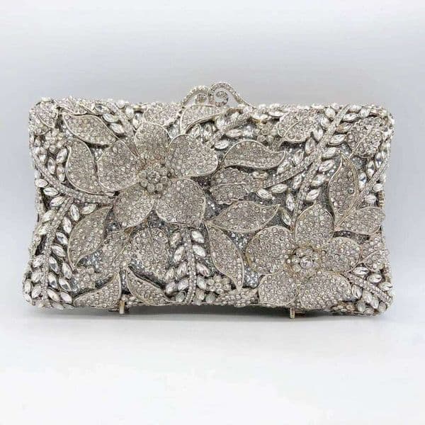 Women XIYUAN Evening Gold/Sier Chain Shoulder Bags Stones Luxury Bag Day Clutches Dias Metal Ladies Clutch Handbags