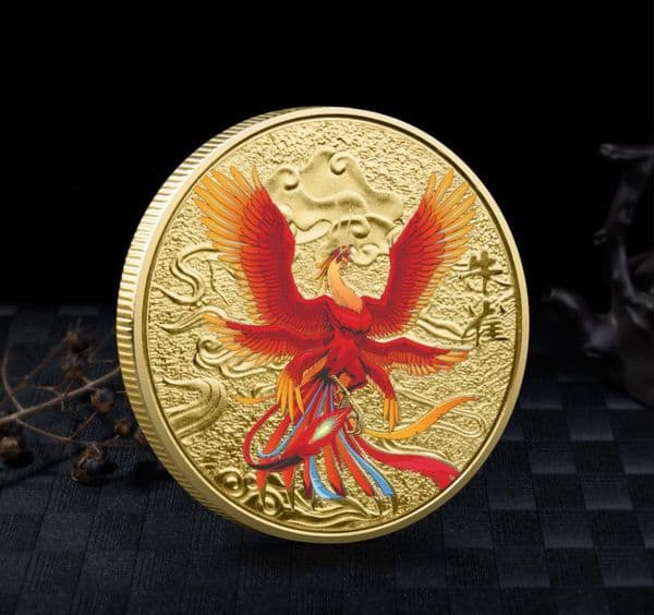 Home Decor China's Four Great Divine Beasts Commemorative Coins Colored Cultural and Creative Commemorative Medal