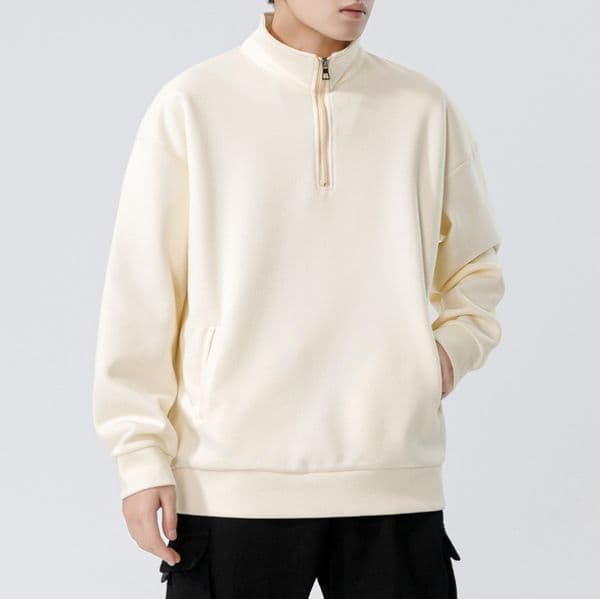 221 Turtleneck Sweatshirt for Men Autumn and Winter Thickened Loose Trendy Solid Color Casual