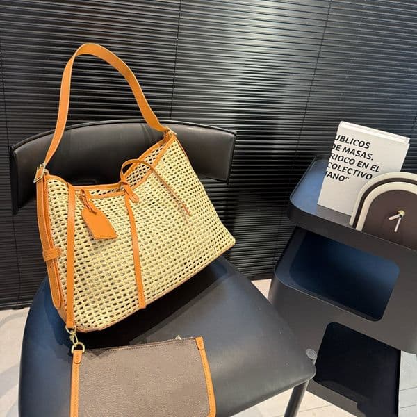 Free Shipping Tote Bag Designer Bag Luxury Bag High Capacity Underarm Bag Brown bag Colorblock Reversible Tote Bag - Vintage Print Handbag Shopping Bag Shoulder Bag