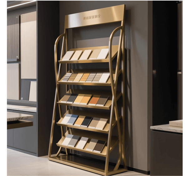 Cabinet door panel display stand, tile display stand, color board card sample block, aluminum ceiling panel, stone floor tile sample board, vertical display stand