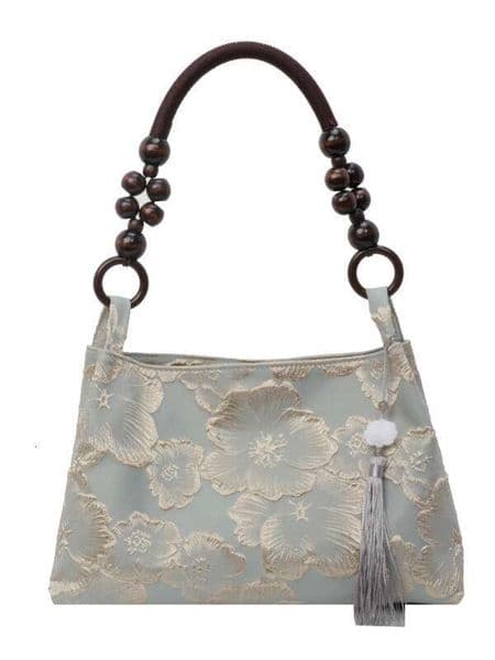 Chinese Style Ladies Handbags Designer Satin Floral Tassels Underarm Shoulder Bolso Mujer Elegant Sac A Main Femme