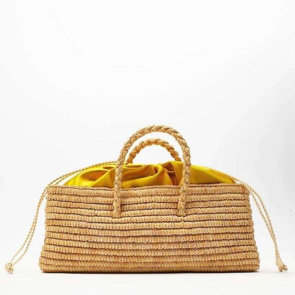 Craft New Raffia Handbag Woven Hand-Knitted Beach Straw Bag
