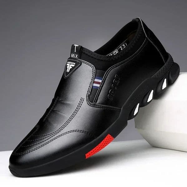 Mens Casual Leather Shoes Spring Mens Shoes Comfortable Slip-on Work Shoes Male Soft Non-slip Loafers Summer Flat Shoes 250717