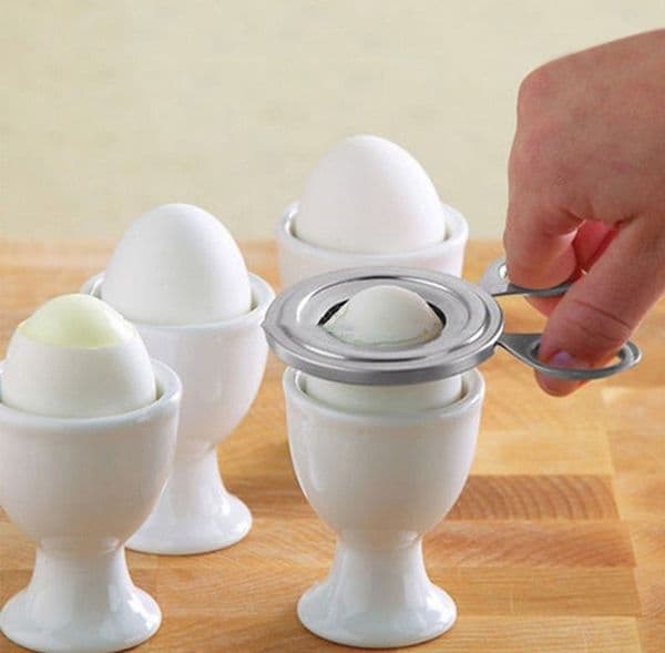 Boiled Egg Topper Cutter Egg Omelette Device Stainless Steel Pickling Cutting Eggs Egg Scissor Clipper