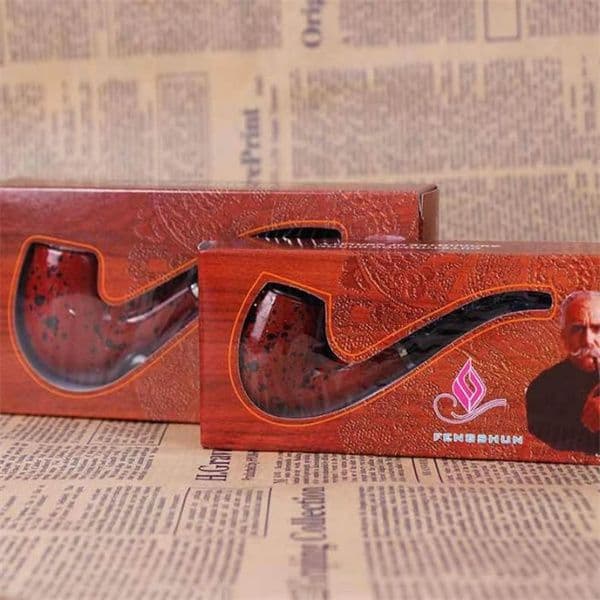 Dual-use Bakelite Resin Pipe Detachable Filter Bent Mini Plug Pipe Red Men's Hammer