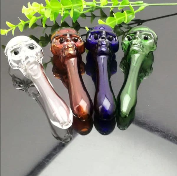 Smoke Pipes Hookah Bong Glass Rig Oil Water Bongs Colored Skeleton Bone Glass Straight Pipe