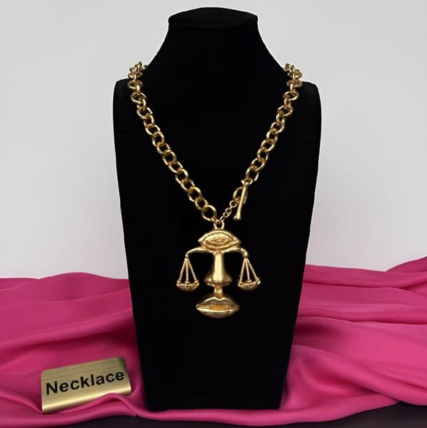 New Designed women the twelve zodiac signs necklace Libra pendant oversized Necklaces Designer Jewelry Schiaparelli-N04-06