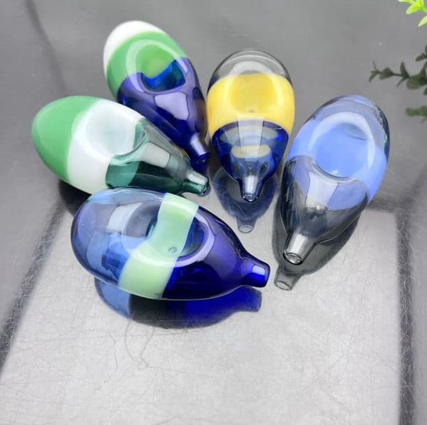 Hookah Bongs Oil Burner Pipes Glass Rigs Smoking Hot selling and colorful egg shaped glass pipe