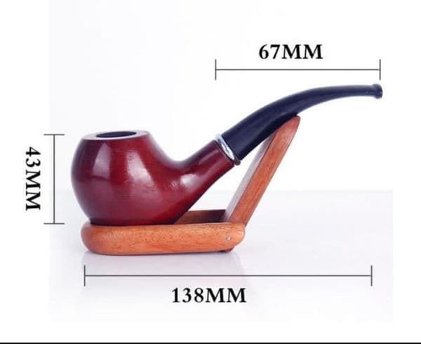 Mahogany Plus Solid Wood Pipe Gift Box Portable Detachable Bend Free-style Hammer Smoking