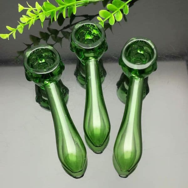 Smoke Pipes Hookah Bong Glass Rig Oil Water Bongs 409 Green Ghost Face Pipe