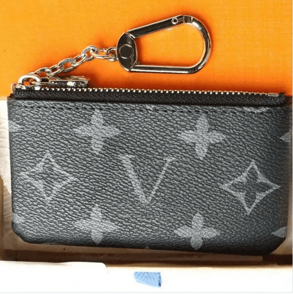 Designer zippy wallets womens key pouch cles short mens wallet coin purse credit card holder small wallet key ring embossed cardholder leather bag with out box