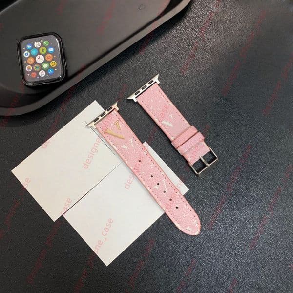Designer Watchbands Smart Straps Apple Watch Straps 38 40 41 42 44 45 49 mm Flower Leather Monogram Watchs Strap Wristband For Iwatch 8 7 6 5 4 SE