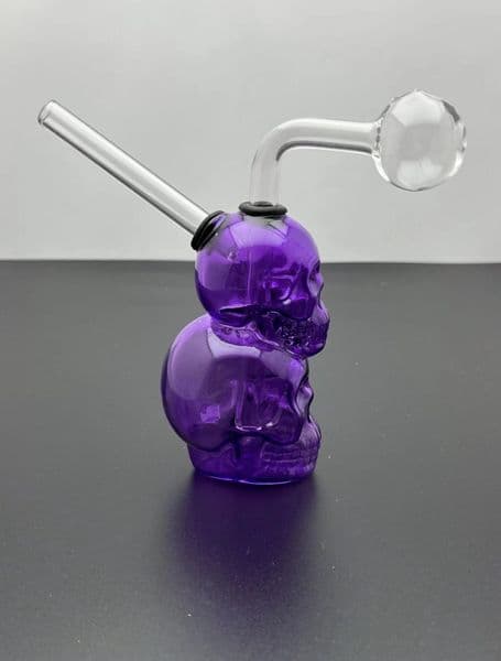 Europe and America Smoke Pipes Hookah Bong Glass Rig Oil Water Bongs Purple skeleton bone glass hookah bottle as a gift accessory
