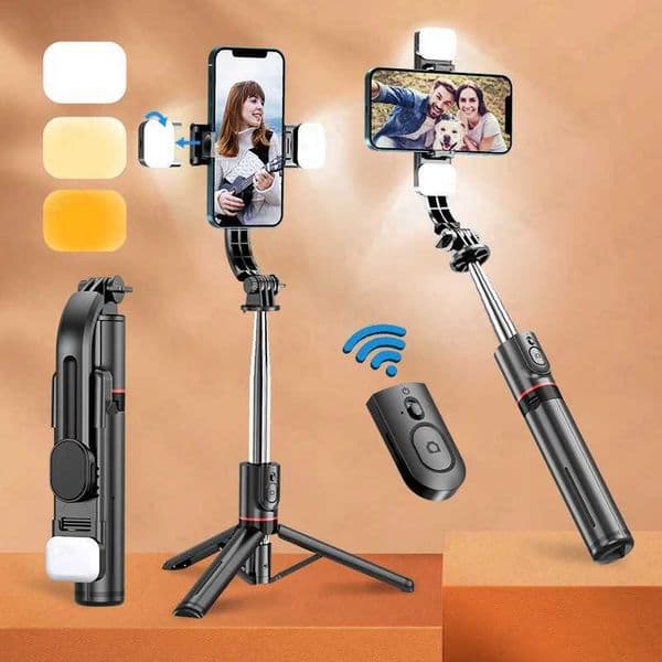 New L13D Selfie Stick Tripod with Fill Light Backlight for Travel Live Broadcast Vlog 360 Rotating Phone Holder for Smartphones X250719