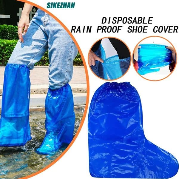 1/3/5Pairs Disposable shoe boots rain waterproof shoes cover men Ms. plastics Thickened Wear-resistant Isolation Foot Cover 250714