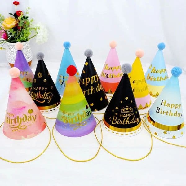 1pc Happy Birthday Party Hats DIY Handmade Cap Crown Shower Decoration Boy Girl Birthday Party Po Props 250712