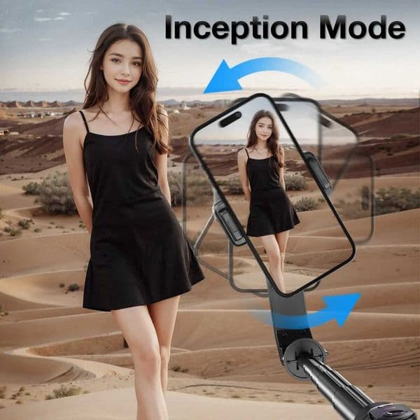 2025 Multi-Functional Handheld Gimbal Phone Holder Selfie Stick with Lightning Bolt Light Portable Monopod for Mini Photography X2507191