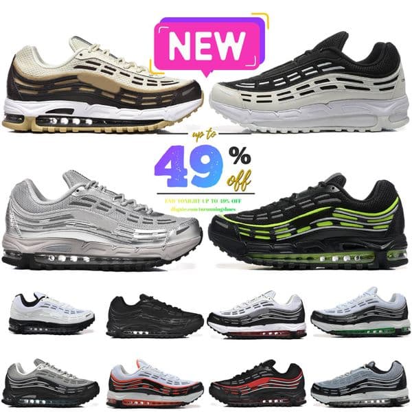 Designer TL 2.5 Running Shoes Maxtl 97 97s Homme Plus Black White College Grey Picante Varsity Maize Red Midnight Navy Metallic Silver Obsidian Total Orange Sneakers