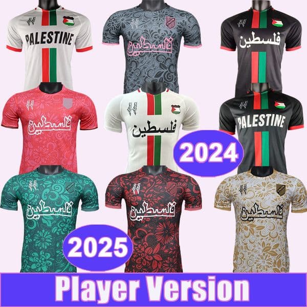 24 25 PalestinE Mens Player Soccer Jerseys National Team M. BATTAT TAMER O. KHAROUB M. ABU WARDA M. SALEH Special Commemorative Edition Foootball Shirts