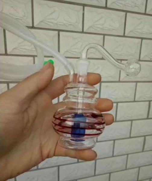 Mini and color glass kettle Glass bongs Oil Burner Glass Water Pipe Oil Rigs Smoking Rigs Free
