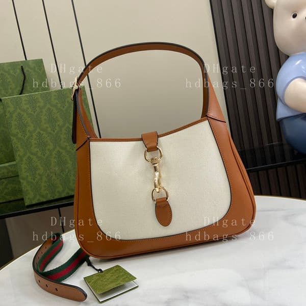 20A Top quality designer bag luxury Jackie medium bag women hobo bag genuine leather shoulder bag 27.5cm with box 25G782849C