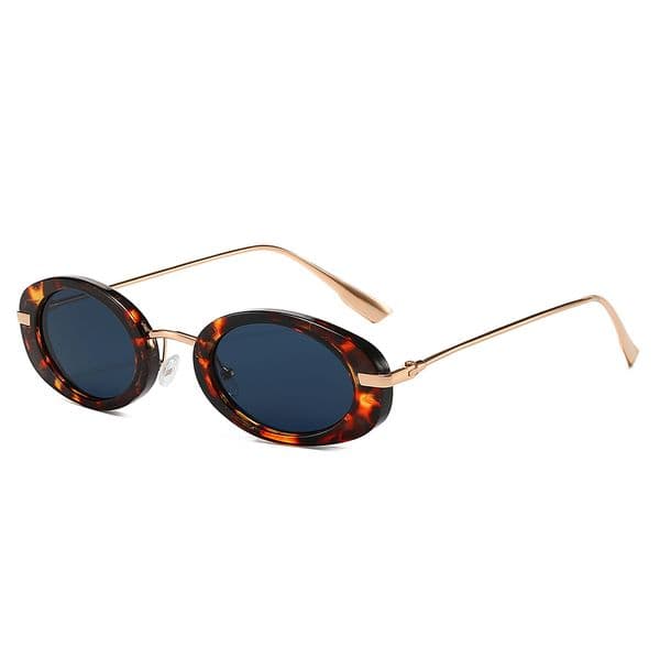 Small Frame Oval Retro Sunglasses for women INS Internet Celebrity Style High - End Runway - Ready, Unique Personality