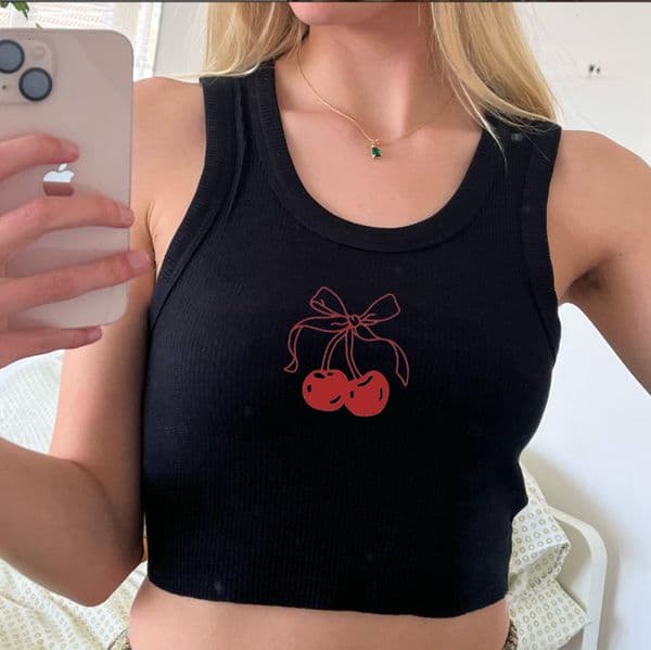 Y2K Strt Style Personty Hot Girl Womens Short Tank Top Slim Sexy Top Women 220613 Z260512