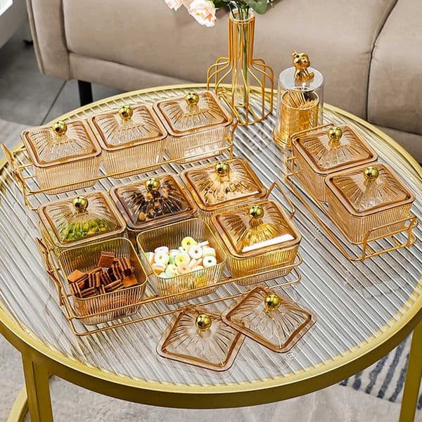 Household Fruit Serving Tray Snack Storage Boxes Large Capacity Stackable Containers for Living Room Bedroom Kitchen Dorms X250721