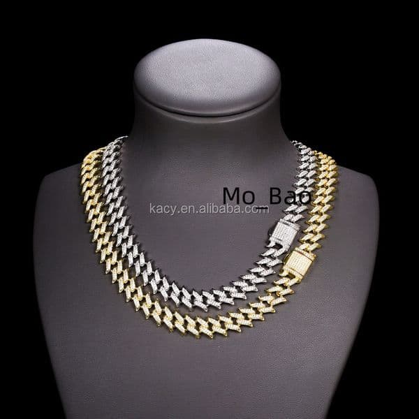 HipHop Jewelry 925 Sterling Silver Moissanite Necklace and Bracelet VVS 12mm Width Iced Cuban Link Chain Fashion Design