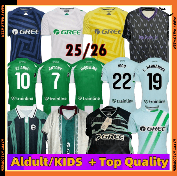 Real Betis Kit Soccer Jersey Camiseta Final Conference 2025 2026 ANTONY soccer Jerseys 25 26 Betis Shirts JOAQUIN futbol ISCO EZ ABDE football Kids Portero Equipment