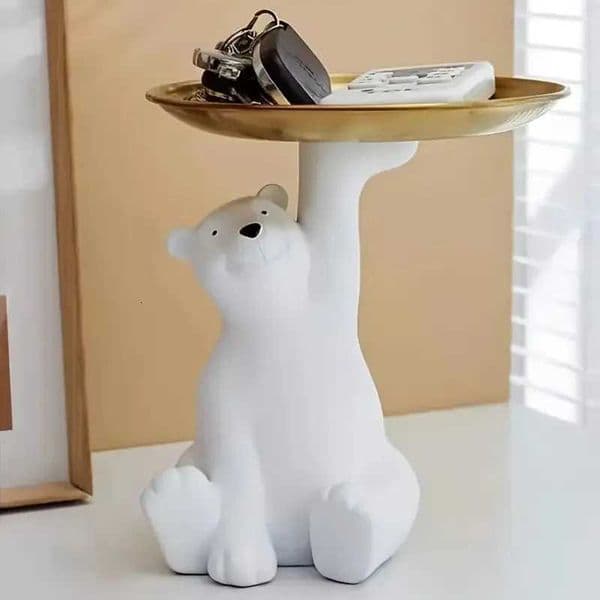 Creative Polar Bear Seated Position Tray Storage Accessories That Can Store Keys Decorations for Friends Birthday Gifts X250721