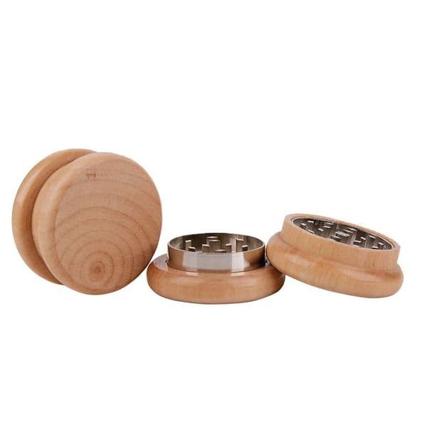 pipe New hot selling wood zinc alloy circular grinder two-layer flat gear smoke grinder