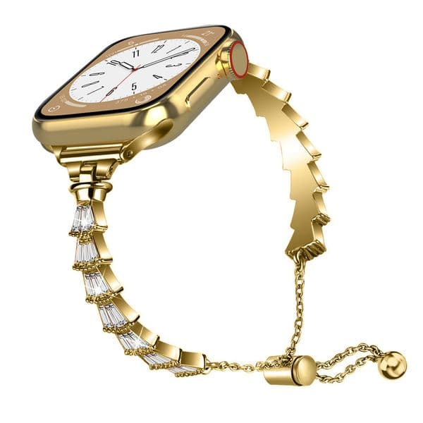 Sparkling Diamond Metal Straps for Apple Watch Bands 49mm 46 41mm 42mm Luxury Glitter Woman Bracelet for iWatch 10 9 8 7 6 SE 4 5 Ultra Smartwatch Wristband Correa Ladies