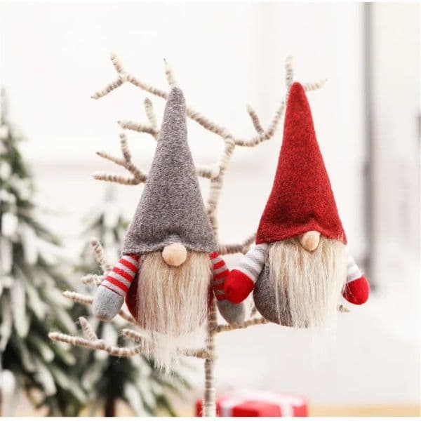 Christmas Handmade Swedish Gnome Scandinavian Tomte Santa Nisse Nordic Plush Elf Toy Table Ornament Xmas Tree Decorations 2025