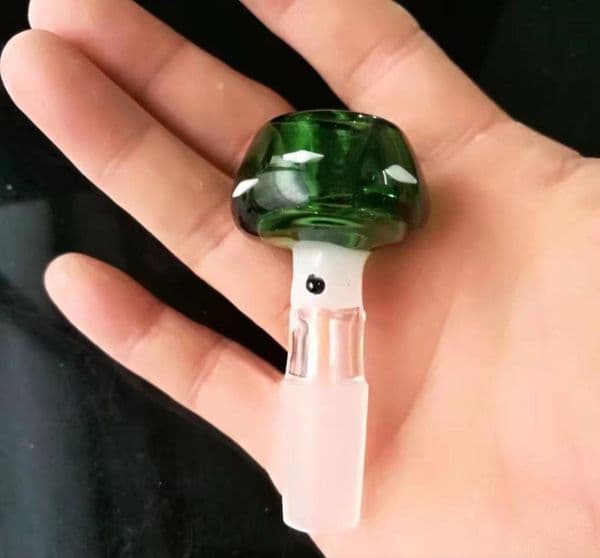 Mushroom color point bubble head ,Wholesale Bongs Oil Burner Pipes Water Pipes Glass Pipe Oil Rigs Smoking Free Shipping