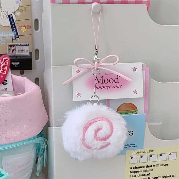 Cute Plush Toy Fish Plate Doll Keychain Fluffy Soft Anime Stuffed Toy Backpack Bag Pendant Adorable Lovely Gift ? ? W250721