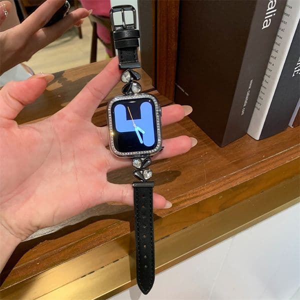 Luxury Designer Watchbands Straps For Apple Watch Band 42mm 38mm 40mm 41mm 44mm 45mm 49mm iwatch 10 9 8 7 6 5 4 3 2 Bands For Man Woman Black Leather Letter Print Straps band